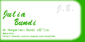 julia bundi business card